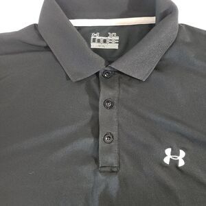 Under Armour Shirt Men's XL Polo Heat Gear Loose Fit Black